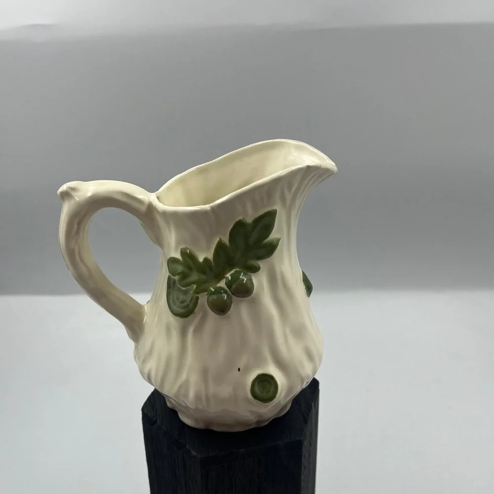 Vtg Ceramic Mushroom Toadstool CottageCore Mini Pitcher Creamer MCM Hand Painted